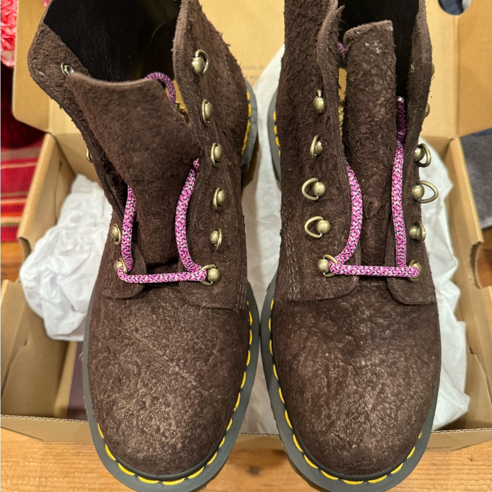 Dr. Martens 101 Dark Brown Rough Suede Made in England